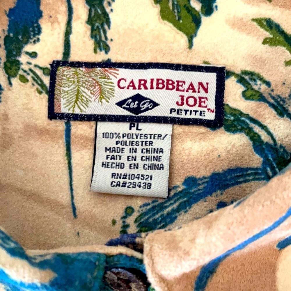 Caribbean Joe women’s long sleeve top size petite large - Picture 5 of 7